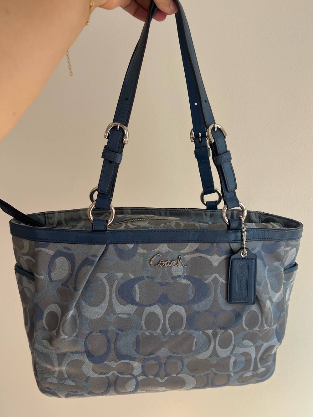 Vintage Coach Signature Canvas Tote Bag